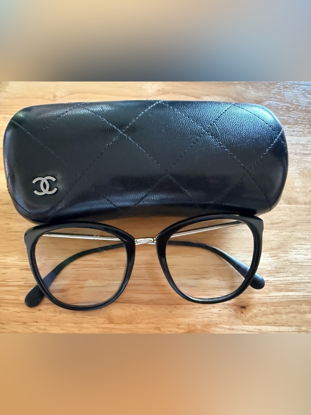 CHANEL Black with Silver CC Emblem Optical Glasses CH3381